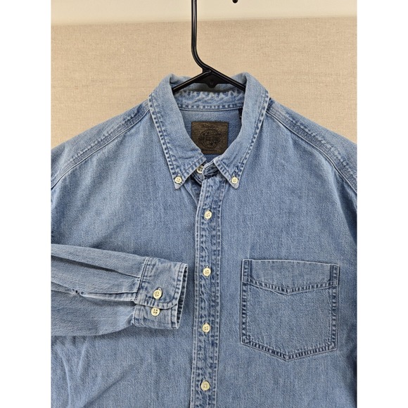 GAP Other - VTG Gap Blue Jeans Denim Shirt Mens Medium Blue Long Sleeve Button Down 90s